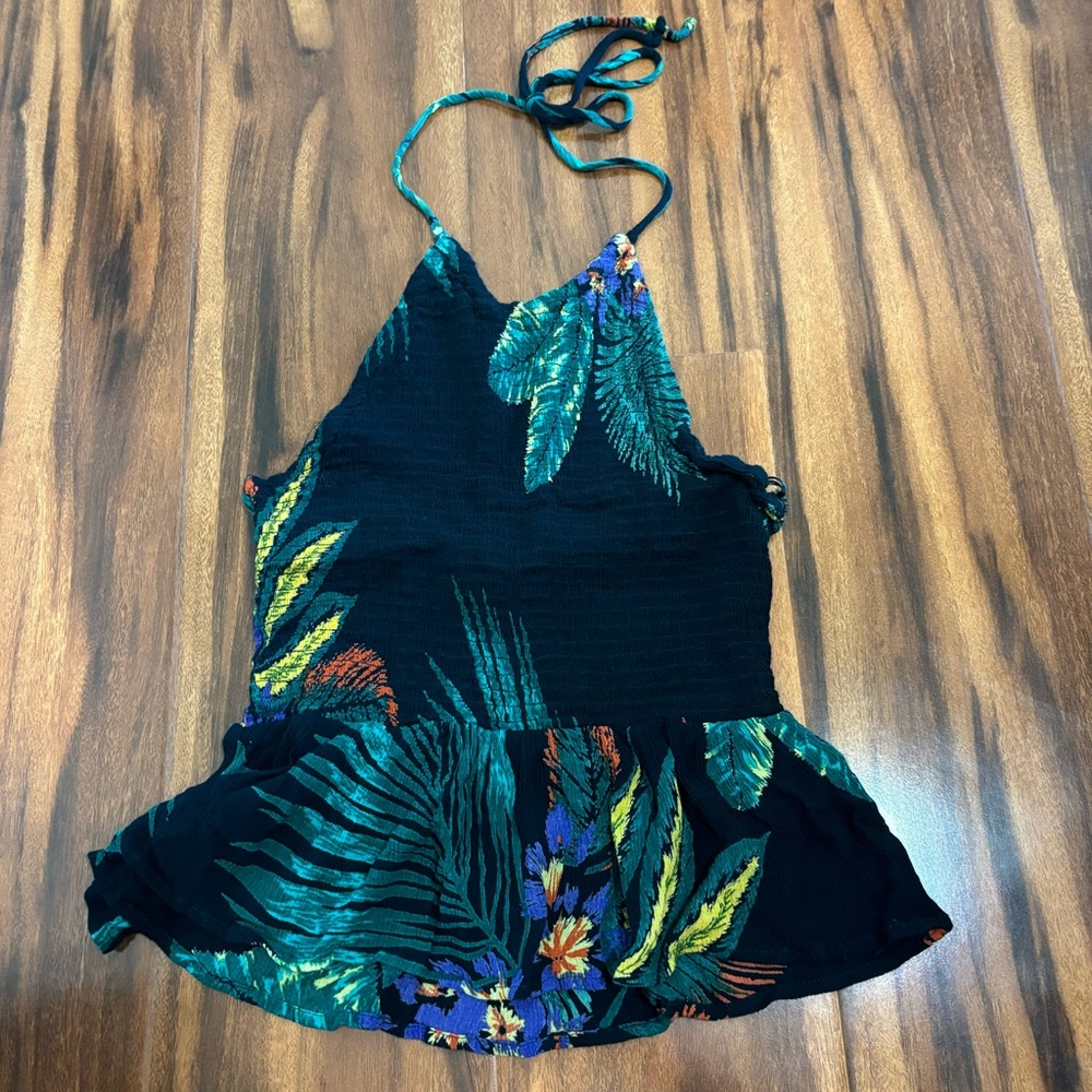 Halter top tropical print women’s size small
